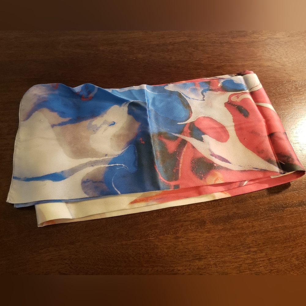 Silk Scarf Watercolor Paint Pattern